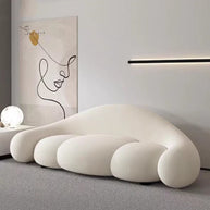 Loopy Curved Sofa with Cushioned Seat – Modern & Cozy Lounge Seating-MinimalisticDecor.com