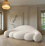 Loopy Curved Sofa with Cushioned Seat – Modern & Cozy Lounge Seating-MinimalisticDecor.com