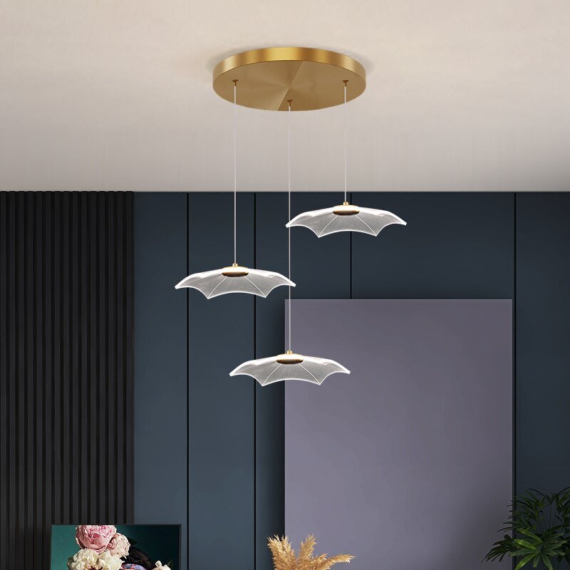 Lotus Leaf Staircase Chandelier – Luxury Pendant Light for Grand Staircases-MinimalisticDecor.com