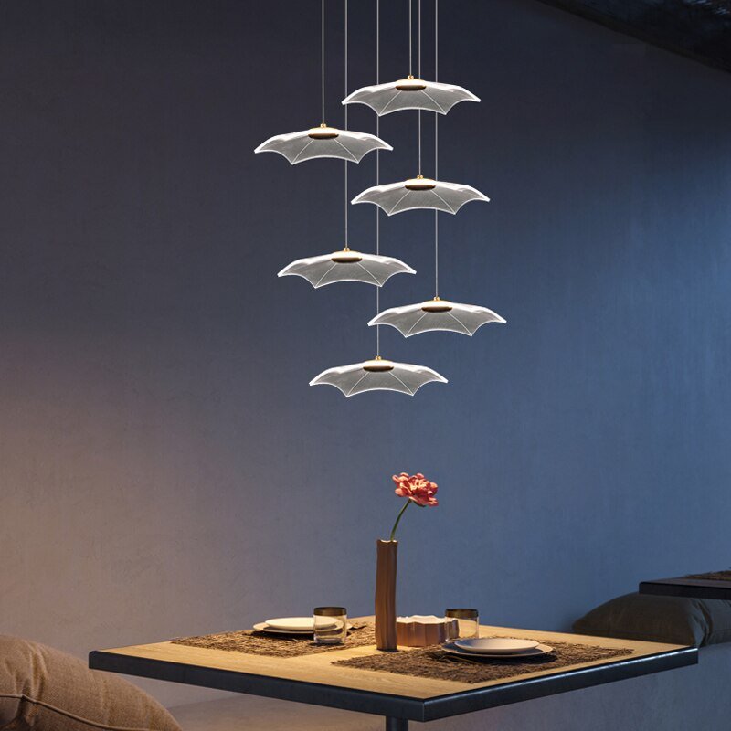 Lotus Leaf Staircase Chandelier – Luxury Pendant Light for Grand Staircases-MinimalisticDecor.com