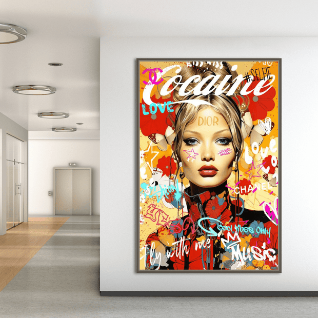 Love: Kate Moss Canvas Wall Art - Captivating Design-MinimalisticDecor.com