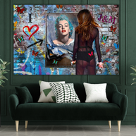 Love Marilyn Monroe Street Art: Depot for Art Lovers-MinimalisticDecor.com