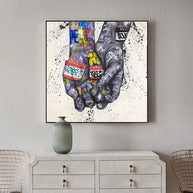 Lover Hands Canvas Wall Art-MinimalisticDecor.com