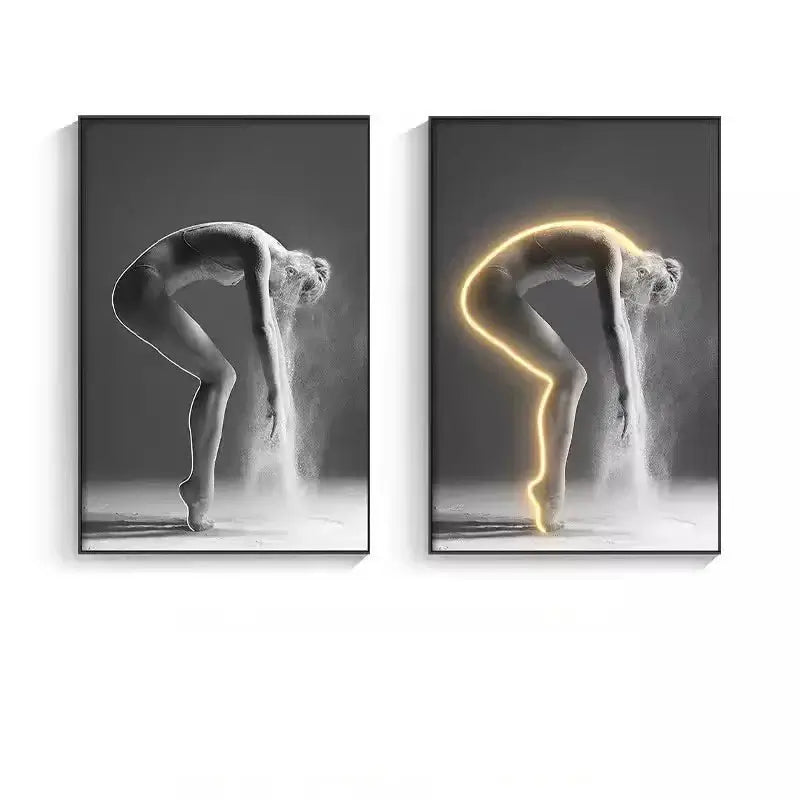 Luminous LED Girl Abstract Art Wall Lamp-MinimalisticDecor.com
