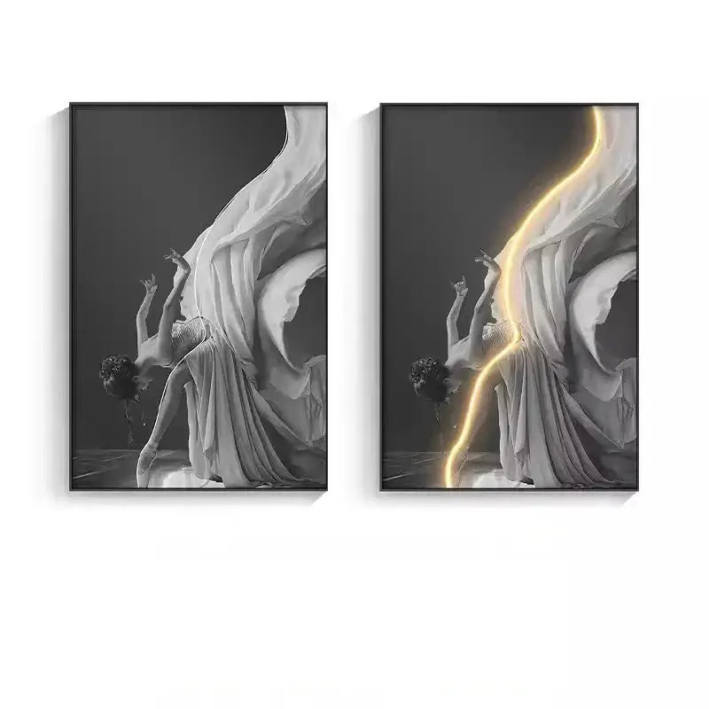 Luminous LED Girl Abstract Art Wall Lamp-MinimalisticDecor.com