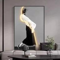 Luminous LED Girl Abstract Art Wall Lamp-MinimalisticDecor.com