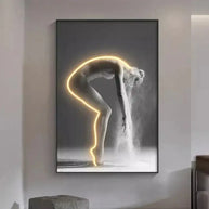 Luminous LED Girl Abstract Art Wall Lamp-MinimalisticDecor.com
