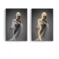 Luminous LED Girl Abstract Art Wall Lamp-MinimalisticDecor.com