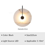Luna Stone Modern Marble Wall Sconce Light-MinimalisticDecor.com