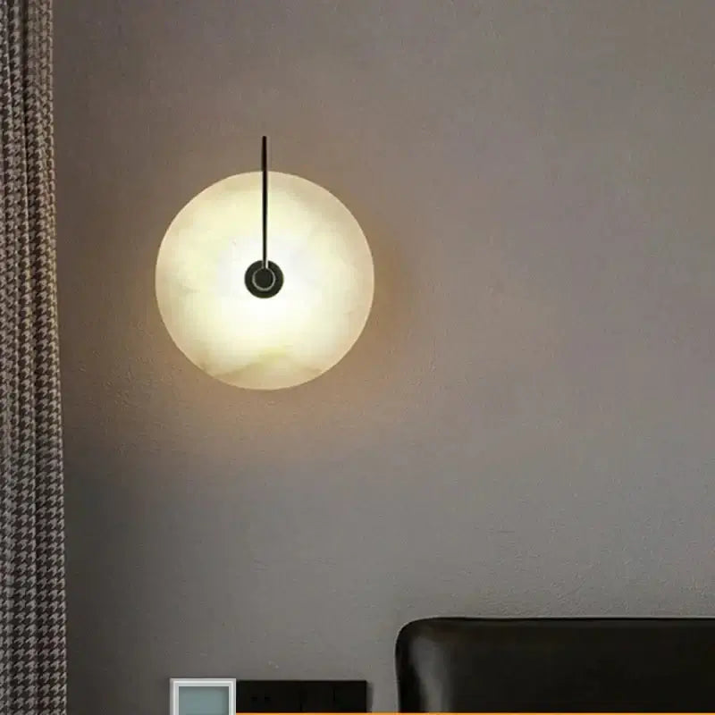 Luna Stone Modern Marble Wall Sconce Light-MinimalisticDecor.com