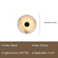 Luna Stone Modern Marble Wall Sconce Light-MinimalisticDecor.com