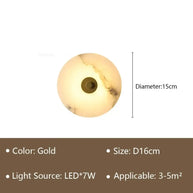 Luna Stone Modern Marble Wall Sconce Light-MinimalisticDecor.com