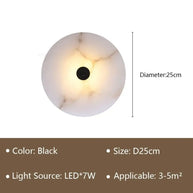 Luna Stone Modern Marble Wall Sconce Light-MinimalisticDecor.com
