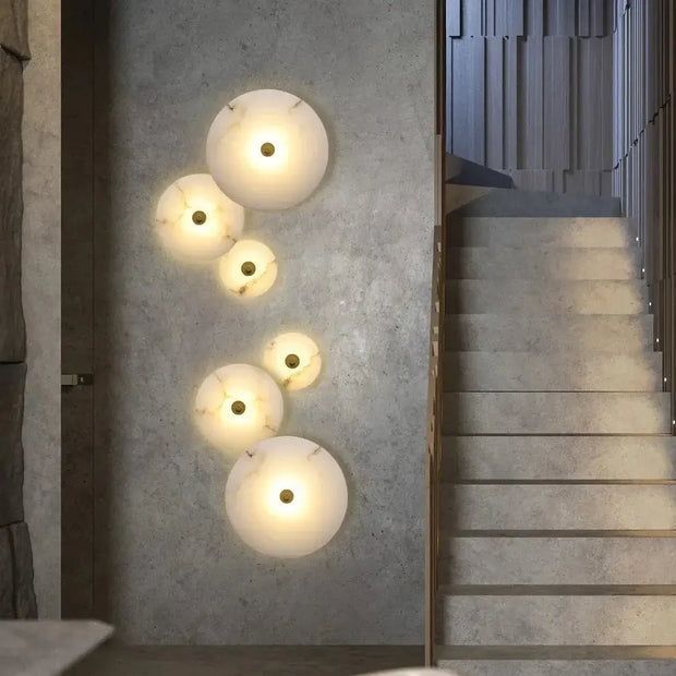 Luna Stone Modern Marble Wall Sconce Light-MinimalisticDecor.com