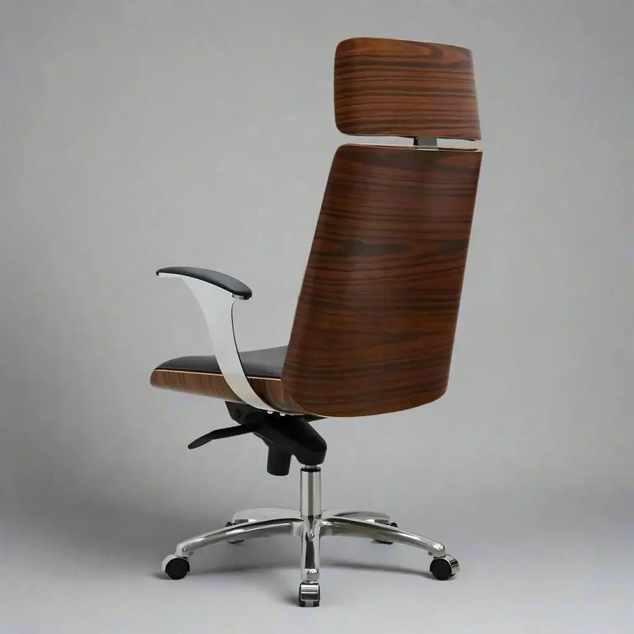 Luxury Adjustable Swivel Executive Leather Office Chair – Ergonomic Recliner-MinimalisticDecor.com