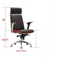 Luxury Adjustable Swivel Executive Leather Office Chair – Ergonomic Recliner-MinimalisticDecor.com