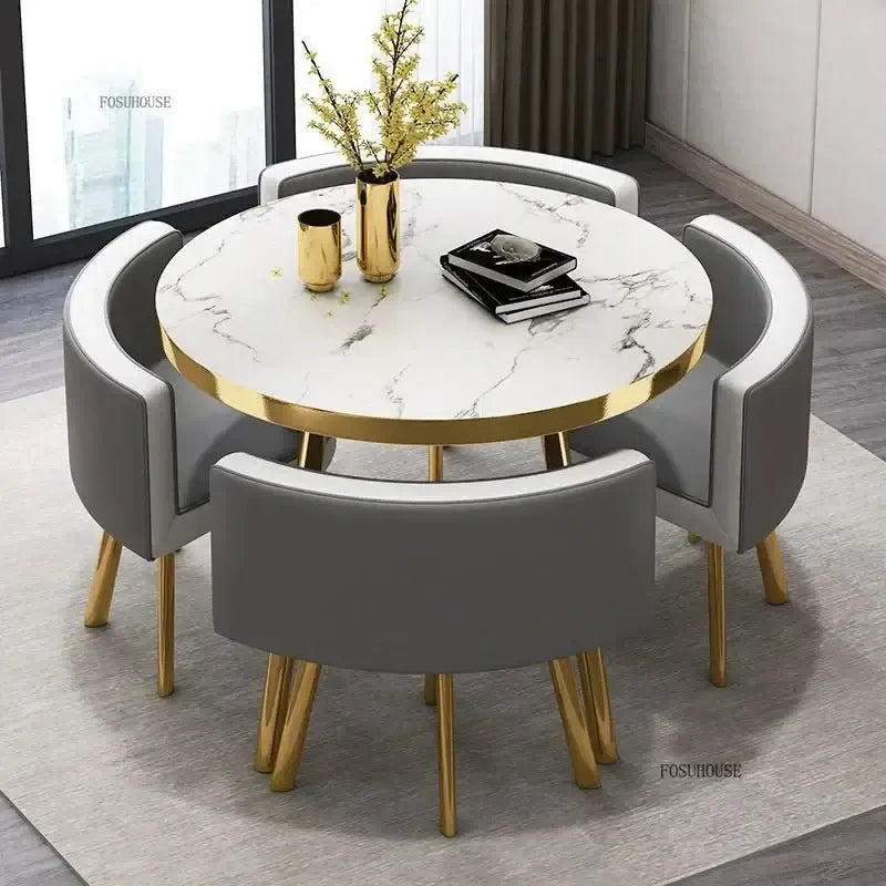 Luxury Circular Dining Table – Space-Saving Elegance & Comfort-MinimalisticDecor.com