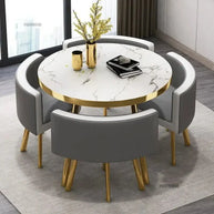 Luxury Circular Dining Table – Space-Saving Elegance & Comfort-MinimalisticDecor.com
