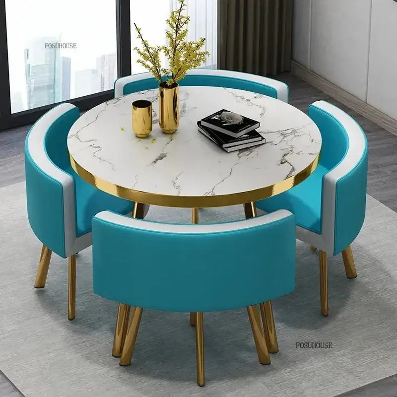 Luxury Circular Dining Table – Space-Saving Elegance & Comfort-MinimalisticDecor.com