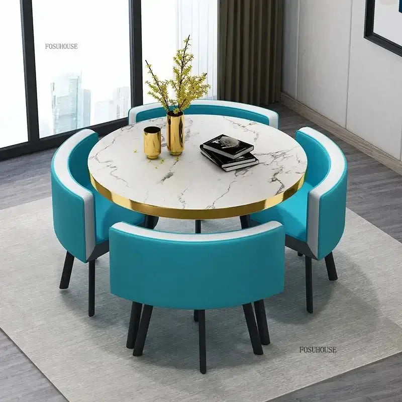 Luxury Circular Dining Table – Space-Saving Elegance & Comfort-MinimalisticDecor.com