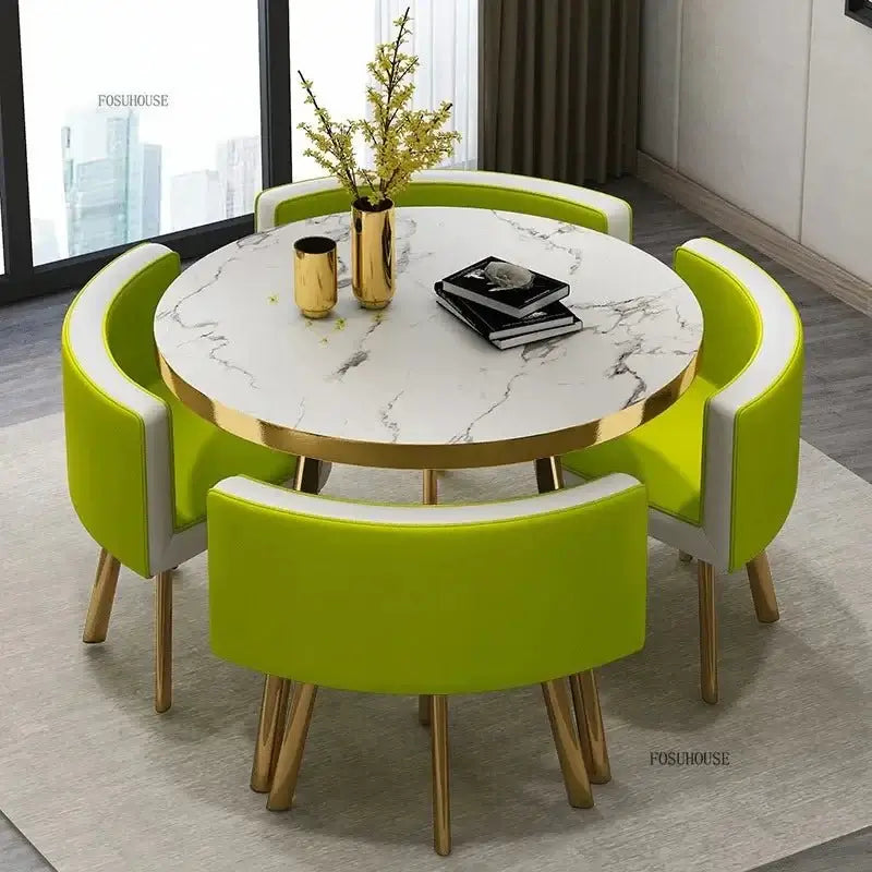 Luxury Circular Dining Table – Space-Saving Elegance & Comfort-MinimalisticDecor.com