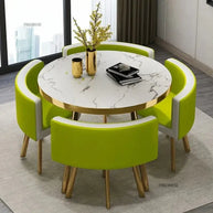 Luxury Circular Dining Table – Space-Saving Elegance & Comfort-MinimalisticDecor.com