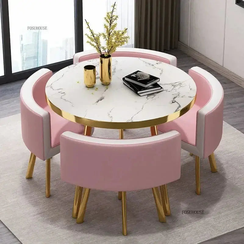 Luxury Circular Dining Table – Space-Saving Elegance & Comfort-MinimalisticDecor.com