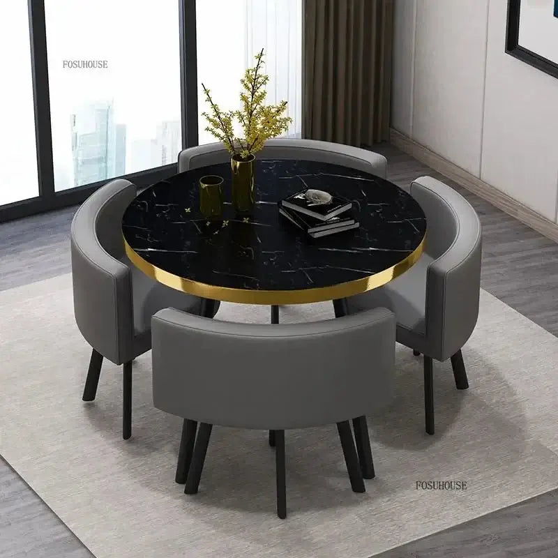 Luxury Circular Dining Table – Space-Saving Elegance & Comfort-MinimalisticDecor.com