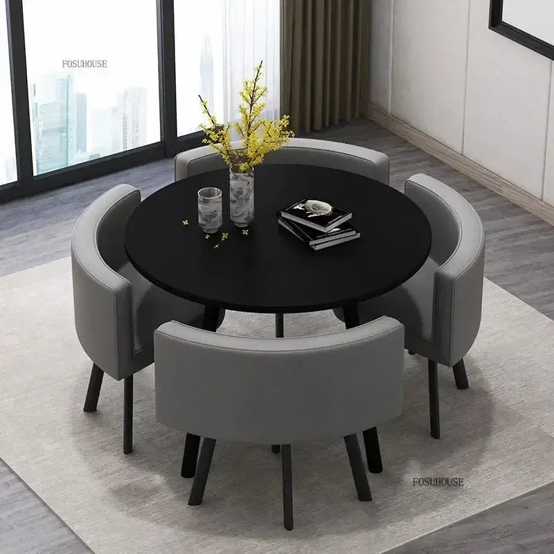 Luxury Circular Dining Table – Space-Saving Elegance & Comfort-MinimalisticDecor.com