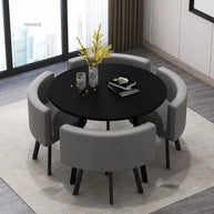 Luxury Circular Dining Table – Space-Saving Elegance & Comfort-MinimalisticDecor.com