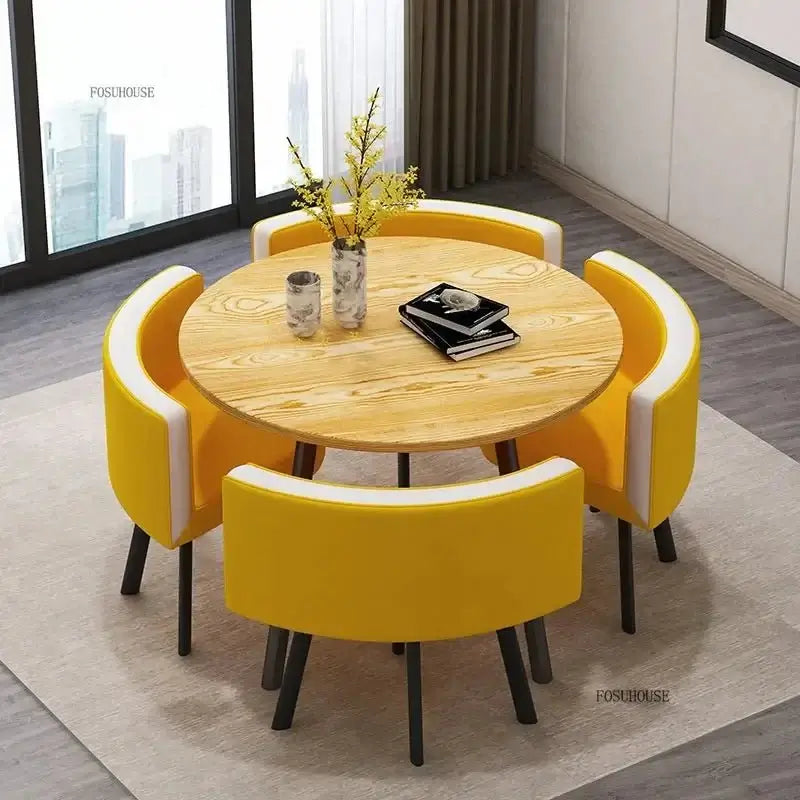 Luxury Circular Dining Table – Space-Saving Elegance & Comfort-MinimalisticDecor.com