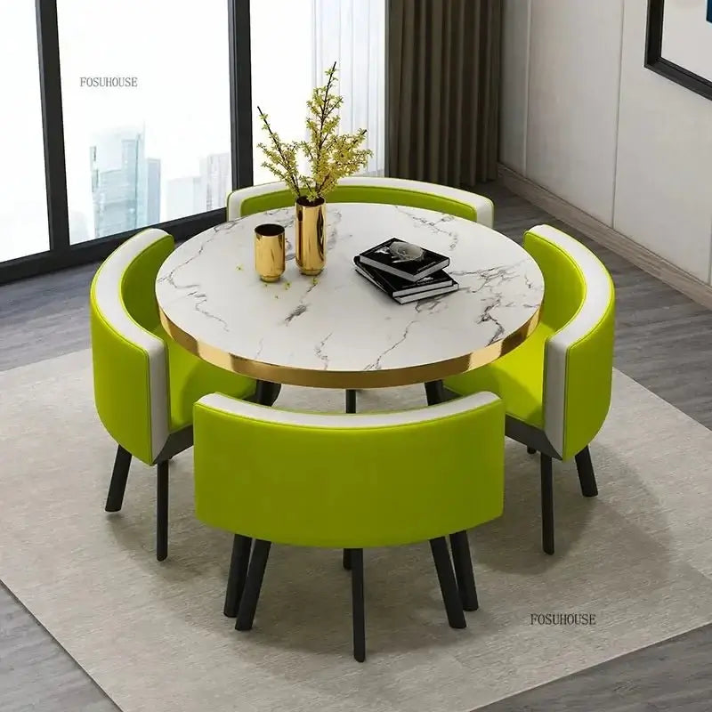 Luxury Circular Dining Table – Space-Saving Elegance & Comfort-MinimalisticDecor.com