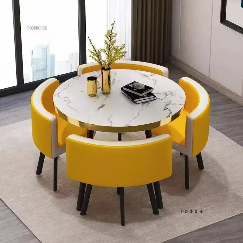 Luxury Circular Dining Table – Space-Saving Elegance & Comfort-MinimalisticDecor.com