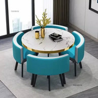 Luxury Circular Dining Table – Space-Saving Elegance & Comfort-MinimalisticDecor.com