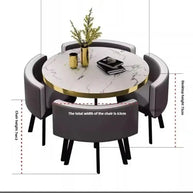 Luxury Circular Dining Table – Space-Saving Elegance & Comfort-MinimalisticDecor.com