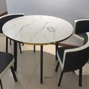 Luxury Circular Dining Table – Space-Saving Elegance & Comfort-MinimalisticDecor.com
