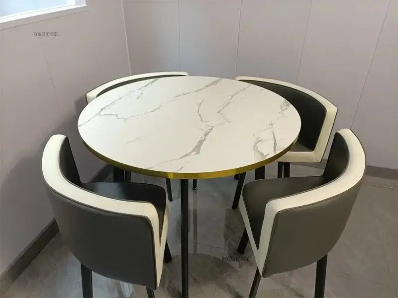 Luxury Circular Dining Table – Space-Saving Elegance & Comfort-MinimalisticDecor.com