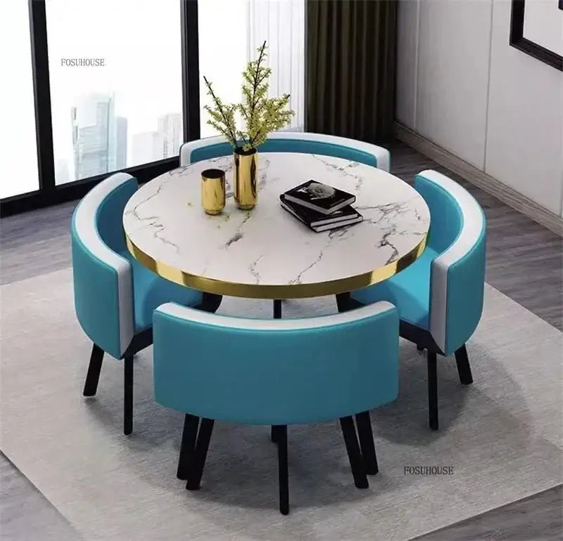 Luxury Circular Dining Table – Space-Saving Elegance & Comfort-MinimalisticDecor.com