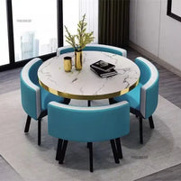 Luxury Circular Dining Table – Space-Saving Elegance & Comfort-MinimalisticDecor.com