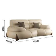 Luxury Cow Hide Leather Sectional Sofa Set-MinimalisticDecor.com