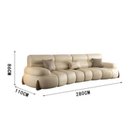 Luxury Cow Hide Leather Sectional Sofa Set-MinimalisticDecor.com