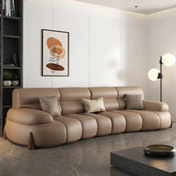Luxury Cow Hide Leather Sectional Sofa Set-MinimalisticDecor.com