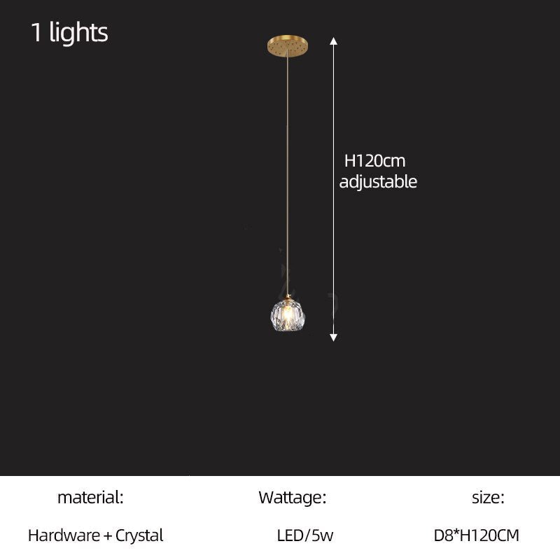 Luxury Crystal Globes Stair Chandelier – Elegant LED Pendant with Plated Finish-MinimalisticDecor.com