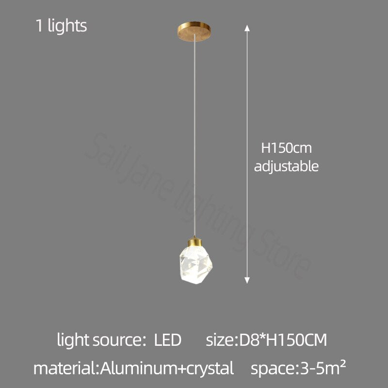 Luxury Crystal Staircase Chandelier with LED Lights-MinimalisticDecor.com
