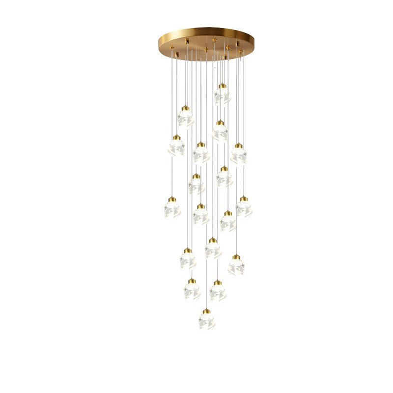 Luxury Crystal Staircase Chandelier with LED Lights-MinimalisticDecor.com