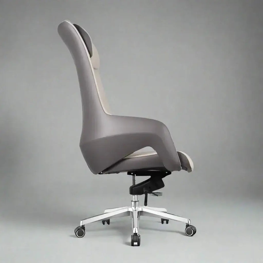 Luxury Ergonomic Swivel Executive Genuine Leather Office Chair-MinimalisticDecor.com
