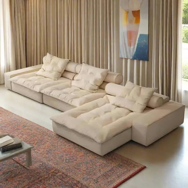 Luxury Italian Designer Sectional Sofa – High-Density Sponge & Down Filling-MinimalisticDecor.com