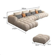 Luxury Sectional Calf Leather Sofa Cama Chaise Sofa Set-MinimalisticDecor.com