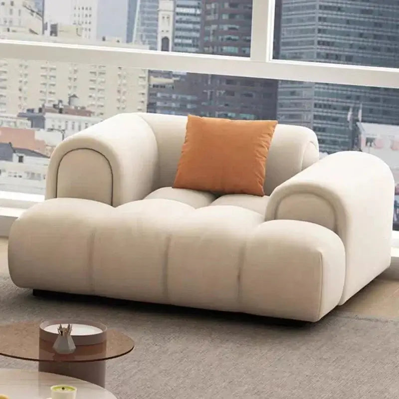 Luxury Sectional Calf Leather Sofa Cama Chaise Sofa Set-MinimalisticDecor.com