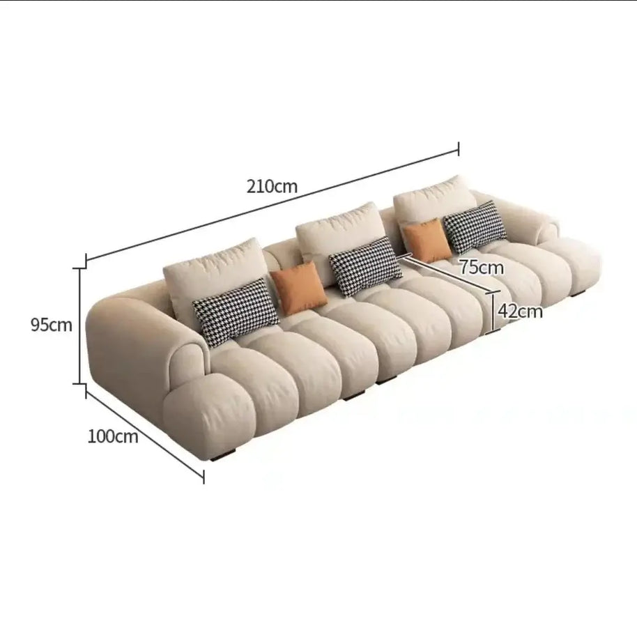 Luxury Sectional Calf Leather Sofa Cama Chaise Sofa Set-MinimalisticDecor.com